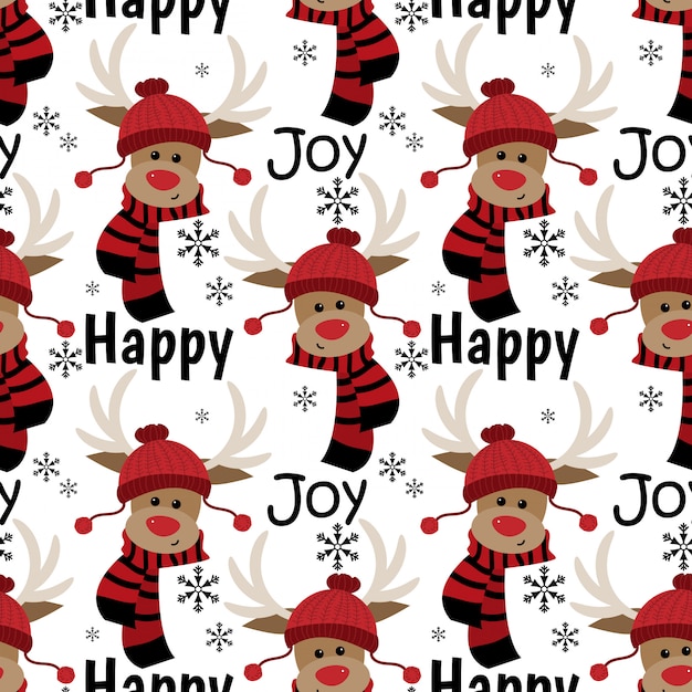 Vector christmas holiday season seamless pattern.