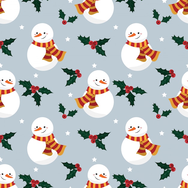 Christmas holiday season seamless pattern.