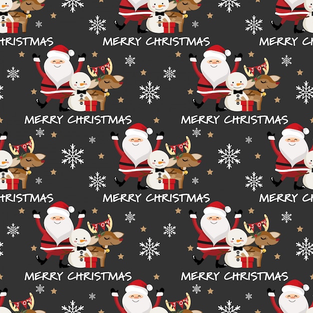 Christmas holiday season seamless pattern.