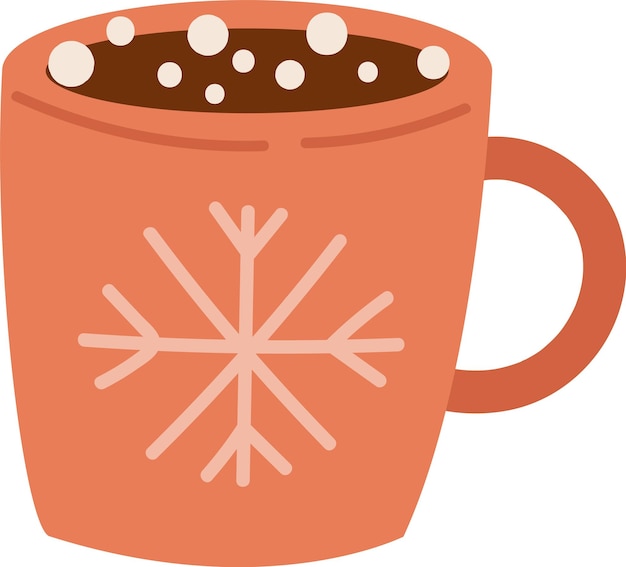 Vector christmas hot drink