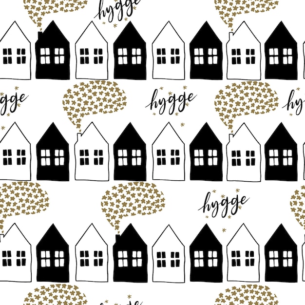 christmas houses pattern