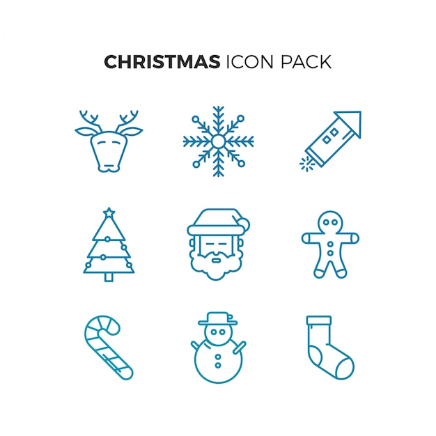 Christmas icon set