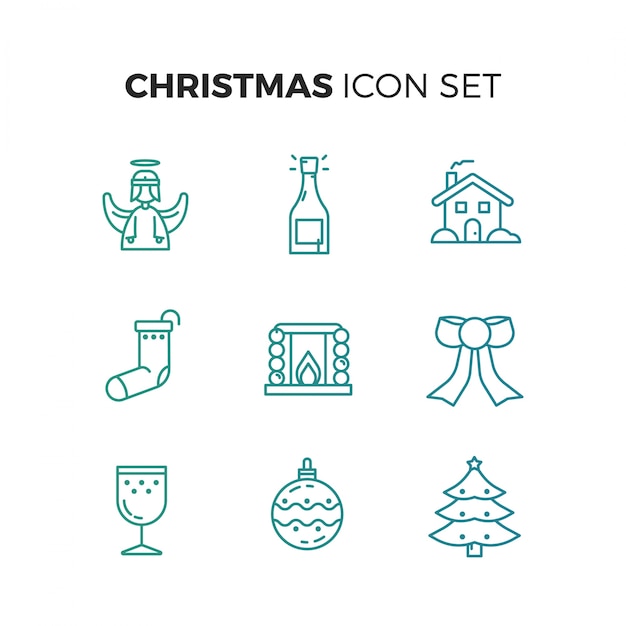 Vector christmas icon set