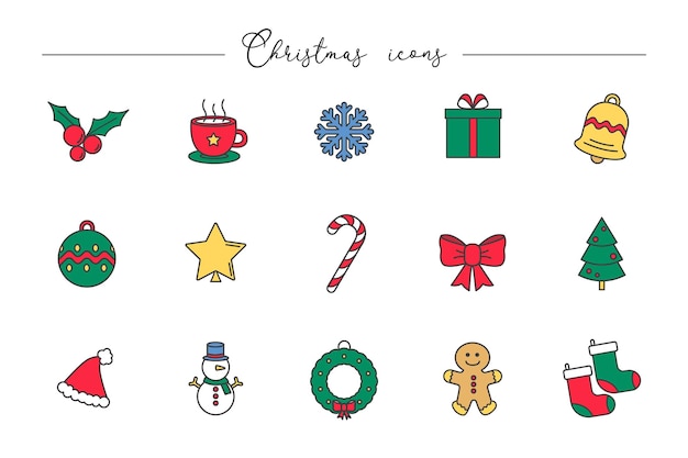 christmas icons collection
