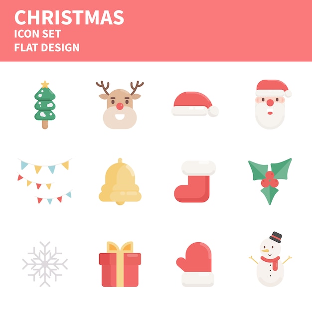 Рождественские иконки установить. рождественские иконки элементы