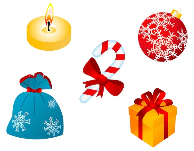 Christmas icons and symbols