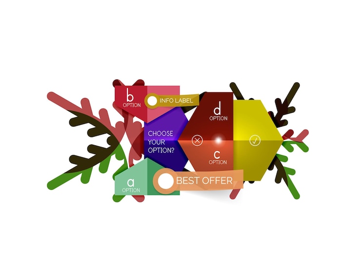 Vector christmas infographic business templates