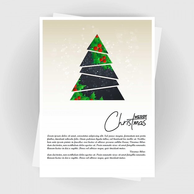 Christmas invitation card with creative design