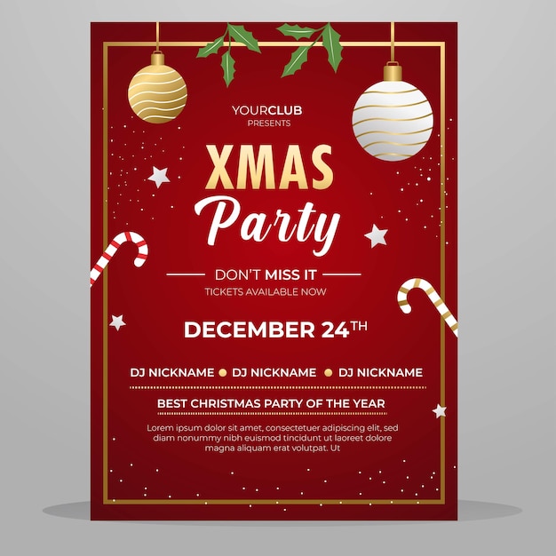 Christmas invitation design christmas vector design