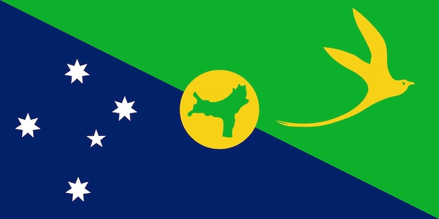 Christmas Island flag simple illustration for independence day or election