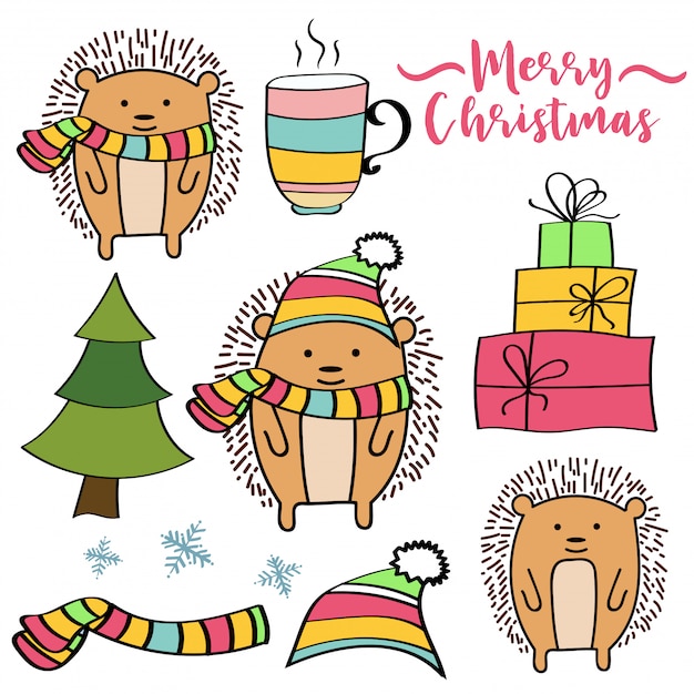 Vector christmas items collection