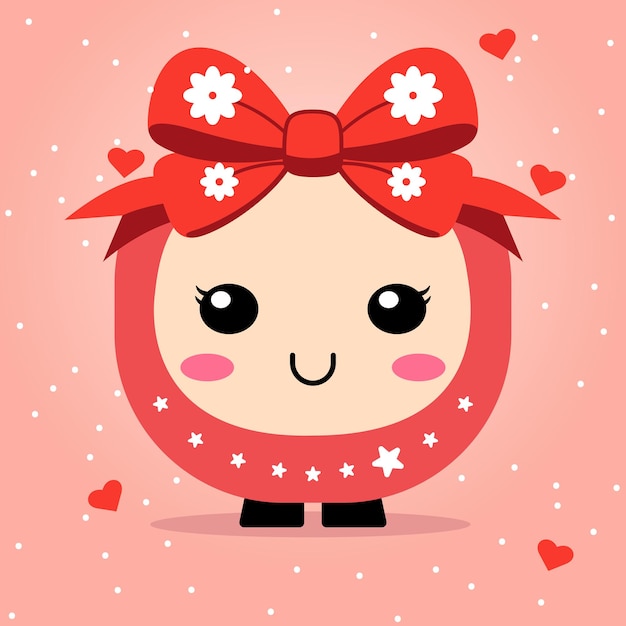 Vector christmas kawaii christmas character