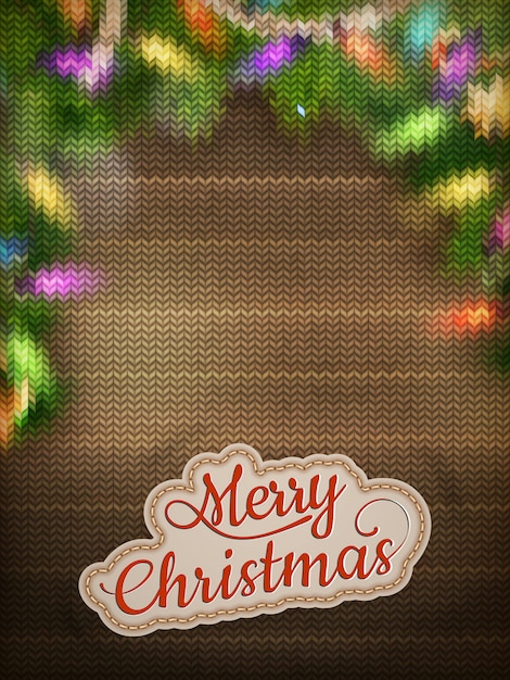 Vector christmas knitted background.