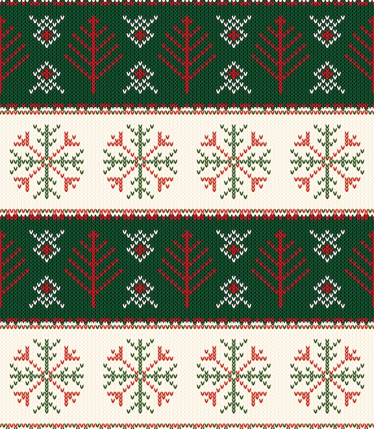 Christmas knitted pattern.