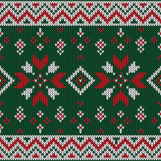 Christmas knitted seamless pattern.