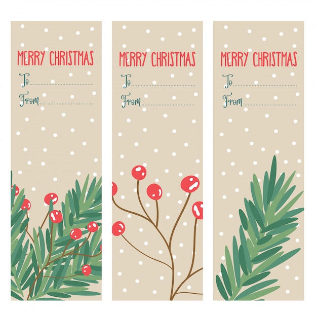 Vector christmas labels collection