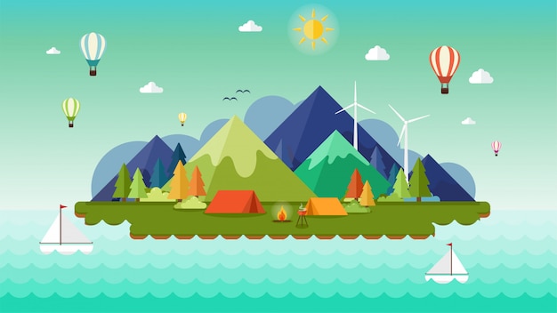 Christmas and Landscape background