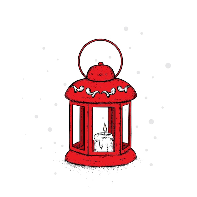 Christmas lantern and new year decorations