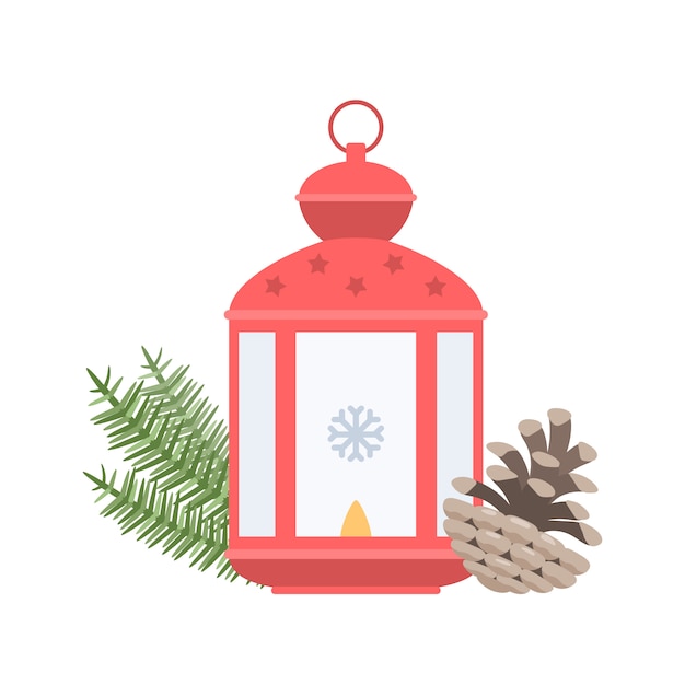 Christmas lantern with a cone