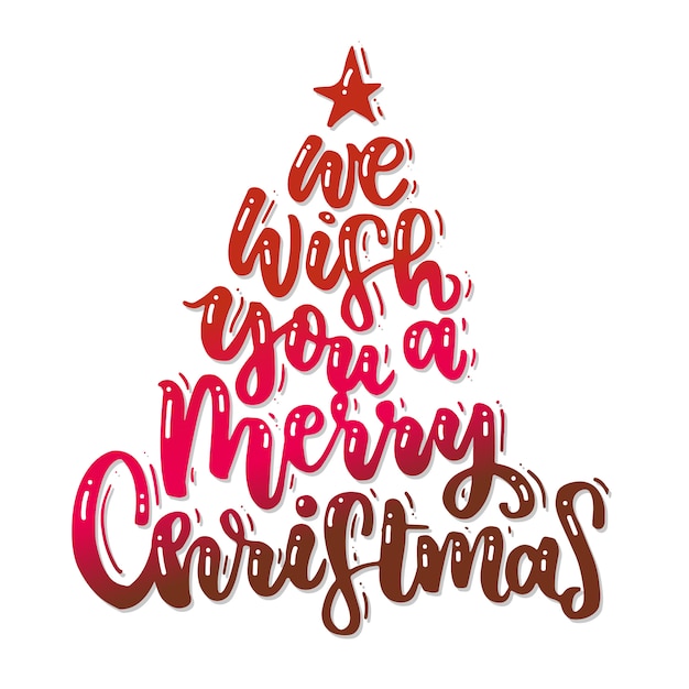 Christmas lettering by hand