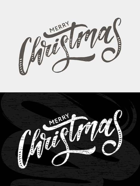 Christmas lettering calligraphy