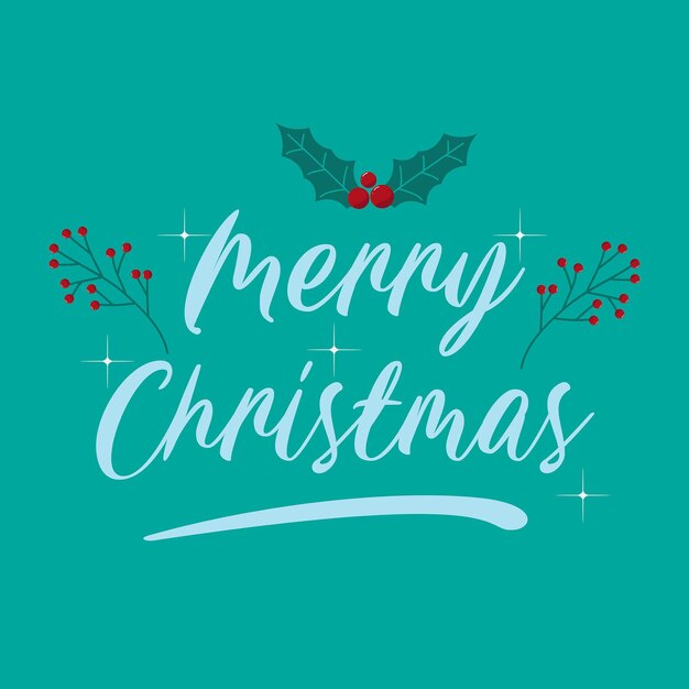 Vector christmas lettering card