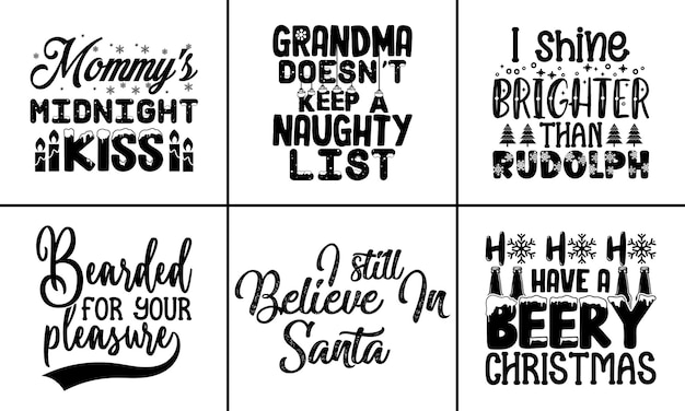 Christmas lettering t-shirt design