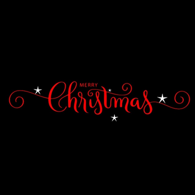 Christmas lettering with realistic elements