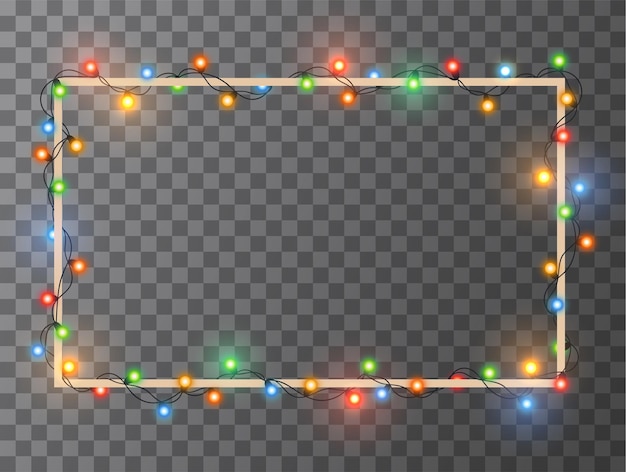 christmas light. bright color garland. decor for party, festive or birthday celebration.