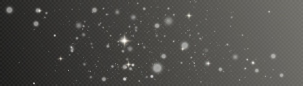 Christmas light effect. Shiny magical dust particles. White png light dust. light bokeh raider