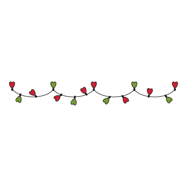 Vector christmas light garland