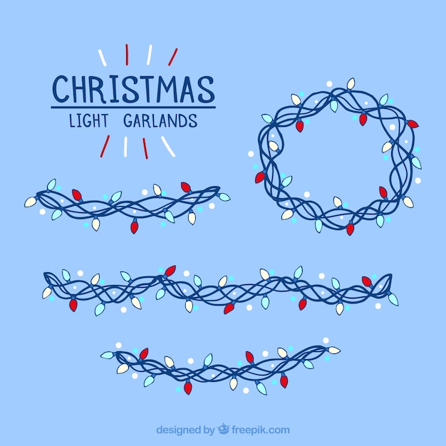 Christmas light garlands