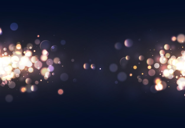 Vector christmas lights. background of bright glow bokeh,