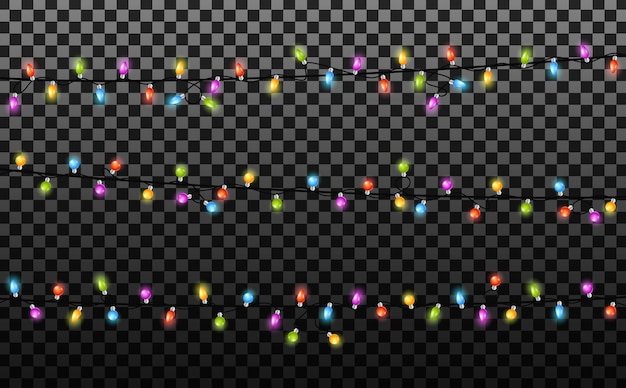 Vector christmas lights background