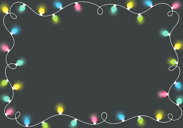 Christmas lights border