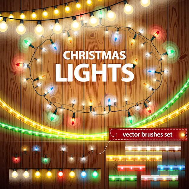 Christmas lights decorations set