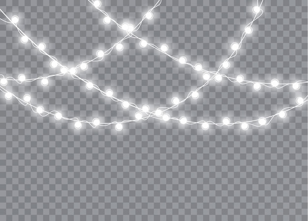 Christmas lights garland illustration.