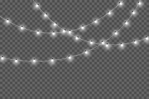 Premium Vector | Christmas lights isolated realistic decoration