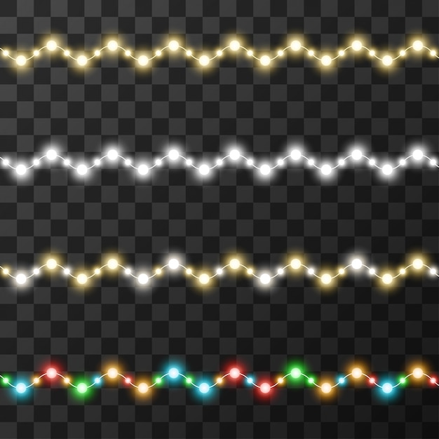 Christmas lights isolated