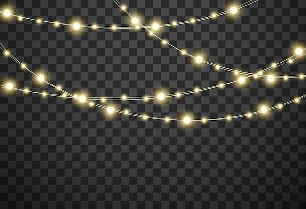 Vector christmas lights isolated