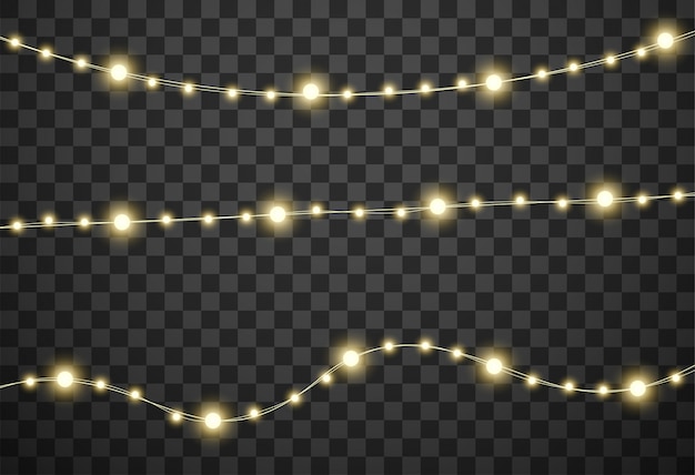 Vector christmas lights isolated