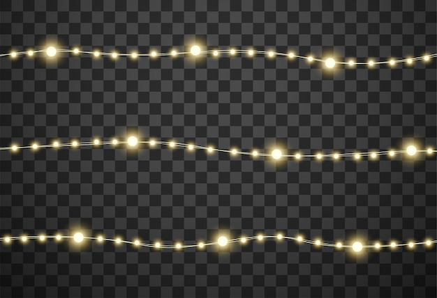 Christmas lights isolated