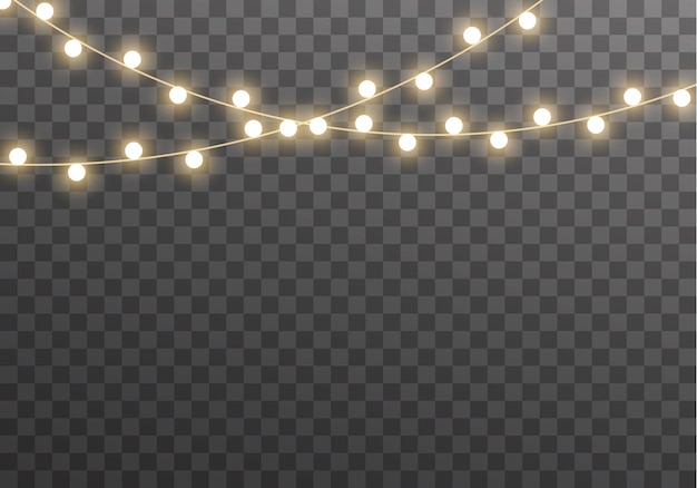 Christmas lights isolated