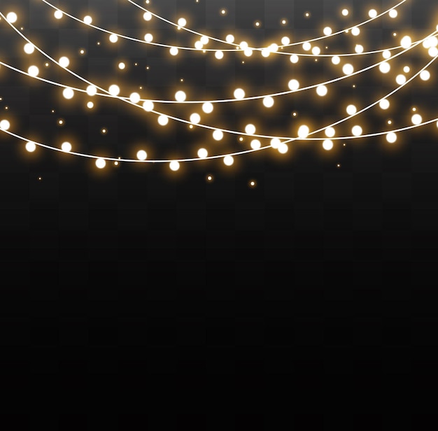 Vector christmas lights isolated