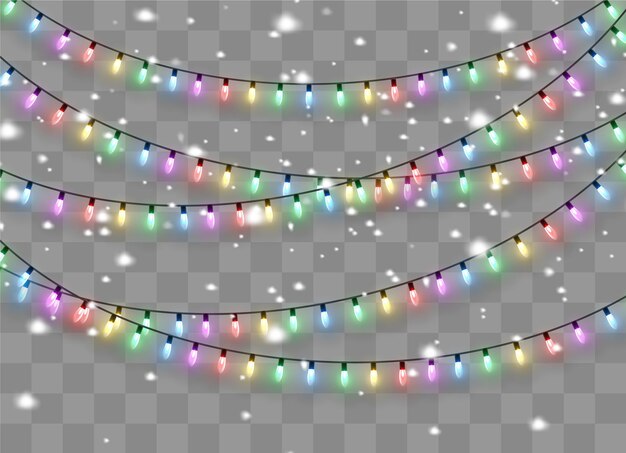 Christmas lights isolated