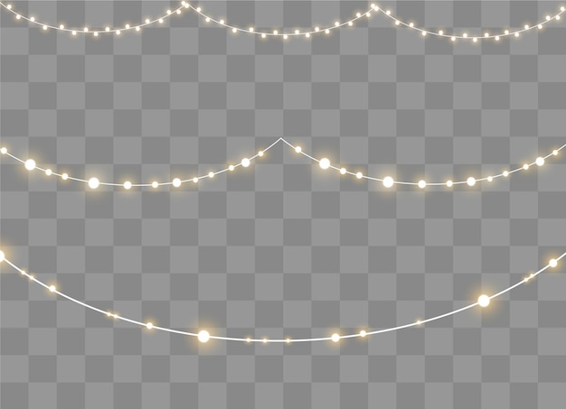 Christmas lights isolated