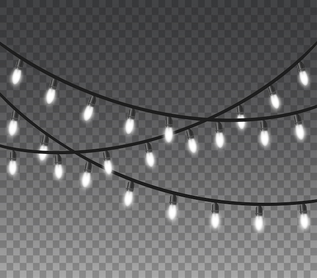 Christmas lights isolated