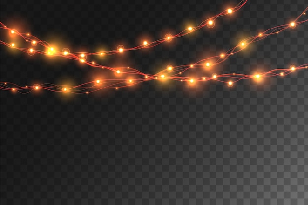 Vector christmas lights set