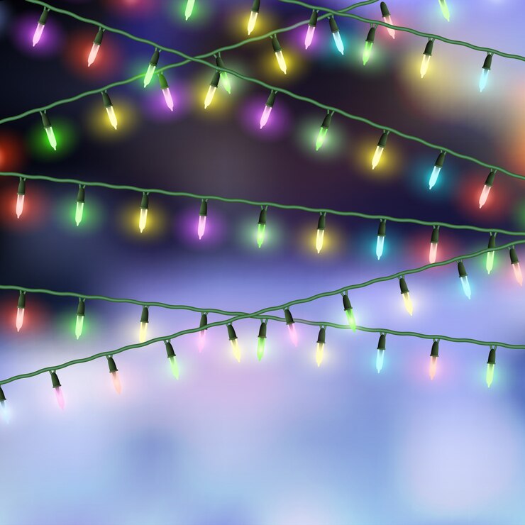 Vector christmas lights