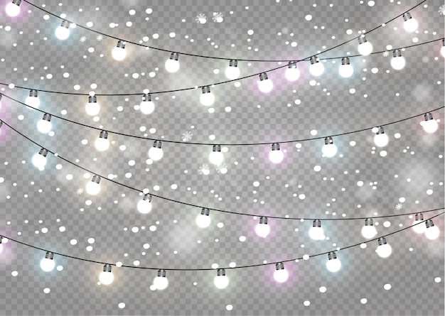 Vector christmas lights